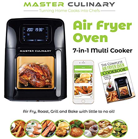 Master Culinary Air Fryer Oven | 12 QT XL Family Size | 7 in 1 Multi Cooker | FDA Approved | Free Mobile App and Recipe Book Included | Rapid Air Technology | Ultra Quiet | 2019 Model