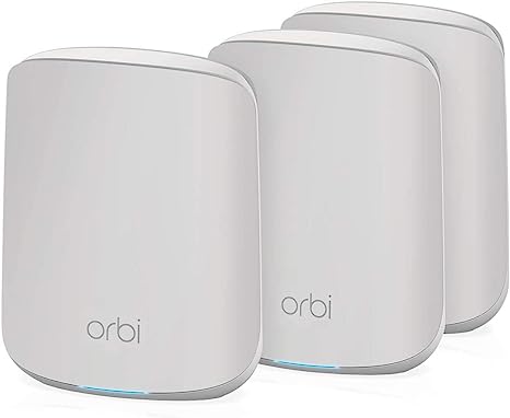 NETGEAR Orbi Whole Home WiFi 6 Dual-Band Mesh System (RBK353) | AX1800 Wireless Speed (Up to 1.8Gbps) | 3 Pack