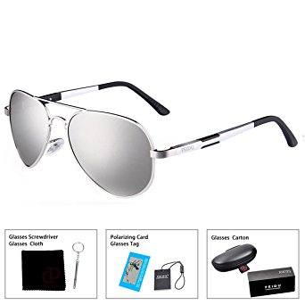 Polarized Aviator Sunglasses Men - FEIDU FD9001 Metal Frame Sun Glasses for Men Women
