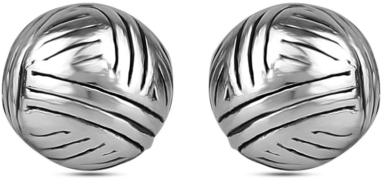LeCalla Sterling Silver Jewelry Antique Stud Earring for Teen Girl Women