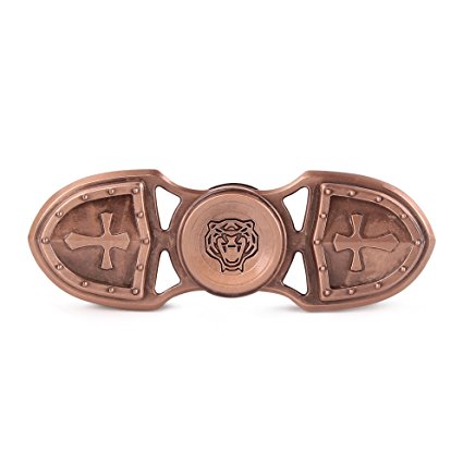 GoTwiddle Hand Spinner Metal Fidget Toy - Heavy Duty Copper Bronze Body - Durable Ceramic Bearings - Reduce Stress Anxiety - Gain Focus Creativity - for School Office - for Kids Adults (Gregory)