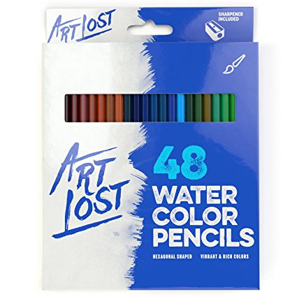 Watercolor Pencils 48-Colors - Aquarelle - Water-Soluble - Set of 48