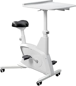 FLEXISPOT V9 3-IN-1 Exercise Bike, All-in-one Under Desk Bike with Pedal Exerciser, Indoor Cycling Bike with Adjustable Resistance/LCD Display/Seat/Desktop 350LBS Heavy Duty, Stationary Bike for Home