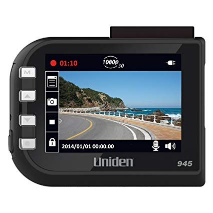 Uniden DC4, 1080p Full HD Dash Cam, 2.4" LCD, G-sensor with collision detection, loop recording, 148-degree wide angle lens, Lane Departure Warning, 8GB micro SD card included (Certified Refurbished)