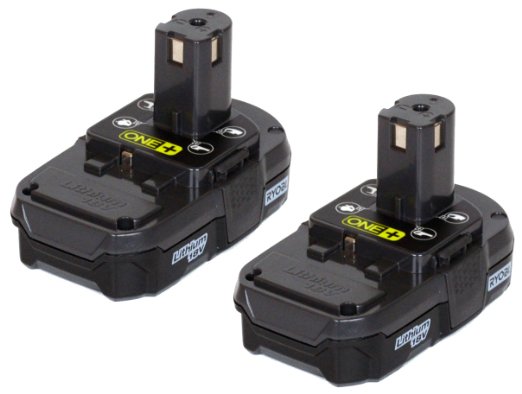 Ryobi (2 Pack) P102 One  Lithium Ion 18 Volt Compact Batteries (Bulk Packaged)