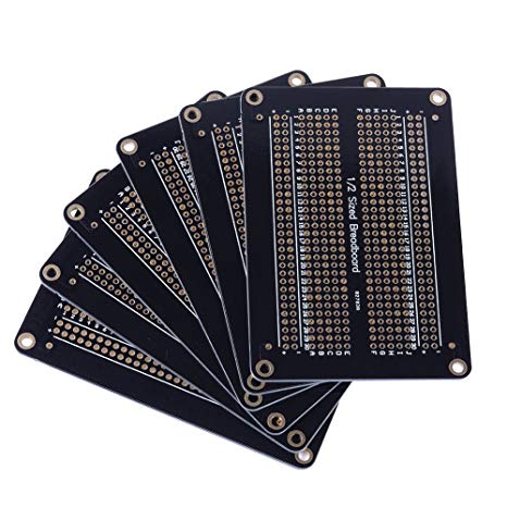 Cylewet 6Pcs Solderable Half-Sized Breadboard PCB Proto Board for Arduino (Pack of 6) CYT1101