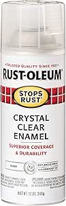 Rust-Oleum 7701830-2PK Stops Rust Spray Paint, 12 Oz, Gloss Crystal Clear, 2 Pack