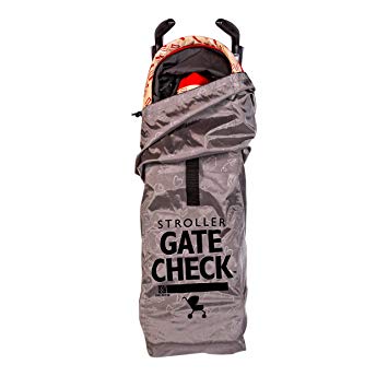J.L. Childress DELUXE Gate Check Bag for Umbrella Strollers - Premium Heavy-Duty Durable Air Travel Bag, Adjustable Shoulder Strap - Fits Compact, Umbrella-Style Strollers, Grey