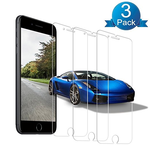 [3-Pack] Auideas for iPhone 8 / iPhone 7 Tempered Glass Screen Protector, Anti-Scratch, Anti-Fingerprint, Bubble Free, [3D Touch Compatible] Lifetime Replacement Warranty