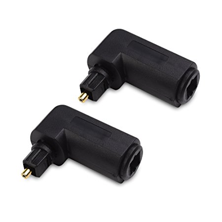 Cable Matters 2-Pack Right Angle Toslink Male to Female Adapter