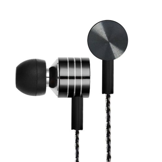 HeadphonesMax Caser In-Ear Earphones Stereo Earbuds Headphone with Microphone and Volume Control Black