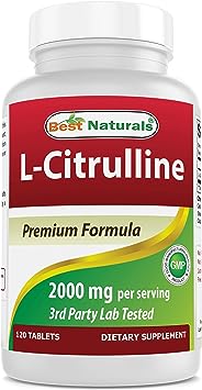 Best Naturals L-Citrulline 2000mg/Serving - Non-GMO - Gluten Free - 120 Tablets