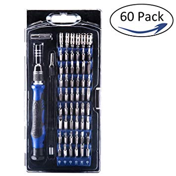 Professional Repair Tool Kit,Magnetic Driver Kit,KALAIDUN 60 in 1 with 54 Bits Screwdriver Set,Precision Screwdriver Kit,Flexible Shaft, for iPhone 8,8 Plus/Smartphone/Game Console/PC