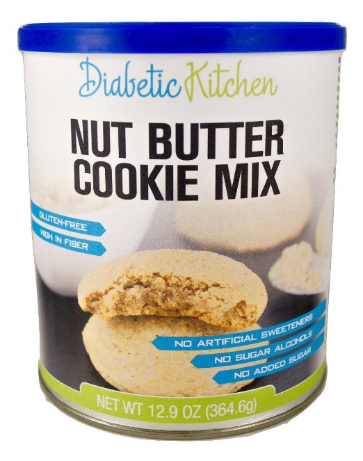 Diabetic Kitchen Nut Butter Cookie Mix Makes The Moistest, Chewiest, No-Guilt Cookies Ever ● Gluten-Free, High-Fiber, Low-Carb, No Artificial Sweeteners or Sugar Alcohols (Makes 60 Cookies)