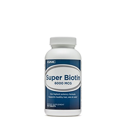 GNC Super Biotin 6000mcg, Tablets, 150 ea
