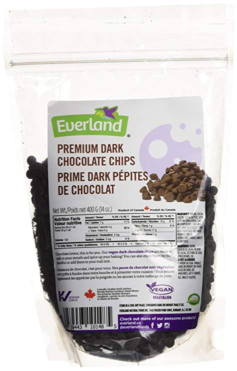 Everland Dark Chocolate Chips, 400gm