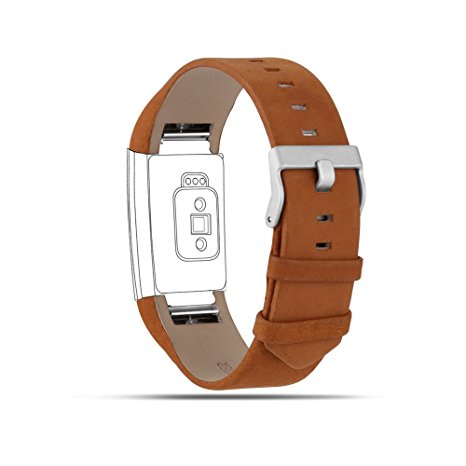 For Fitbit Charge 2 Bands, Genuine Leather Replacement Bands for Fitbit Charge 2