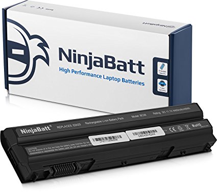 NinjaBatt Laptop Battery for Dell Latitude E6420 E6430 E6520 E6530 RU485 E5430 E5520 E5530 312-1325 E5420 2P2MJ T54F3 KJ321 NHXVW 312-1164 8P3YX 312-1163 312-1165 312-1311 451-11694 451-11695