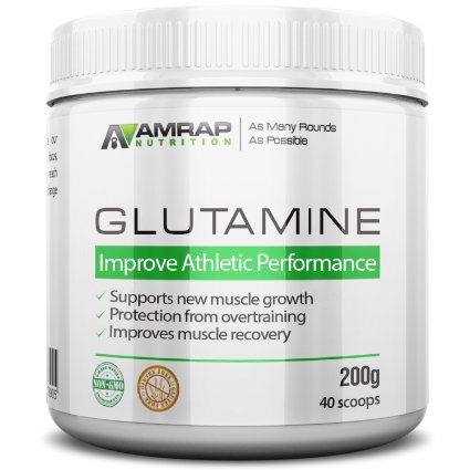Pure L-Glutamine Powder  AMRAP Nutrition - Free Form For Athletes