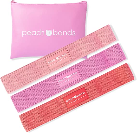 PEACH BANDS Fitness Hip Band Set - Fabric Resistance Bands - Booty Exercise Bands for Leg and Butt Workouts