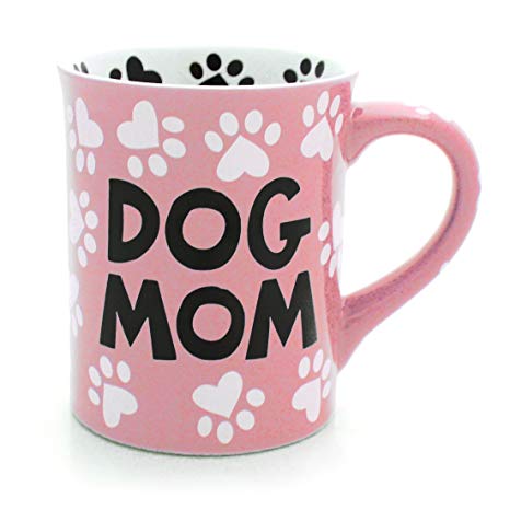 Our Name is Mud Dog Mom Stoneware Mug, Pink