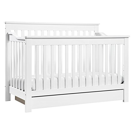 DaVinci Piedmont 4-in-1 Convertible Crib with Toddler Rail, White