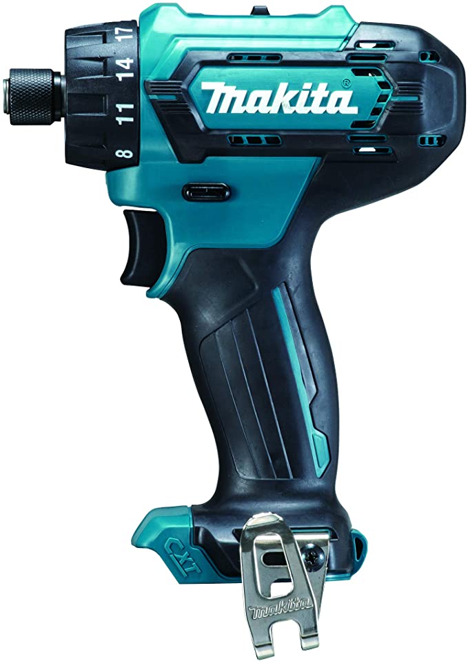 Makita Taladro Atornillador DF033DZ 2 ACUM LI-Ion 10.8V CXT 4.0Ah (sin bateria, sin Cargador), 10.8 V, Negro, Turquesa