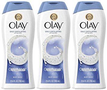 Olay Daily Exfoliating Body Wash with Sea Salts, 23.6 Ounce (Pack of 3)