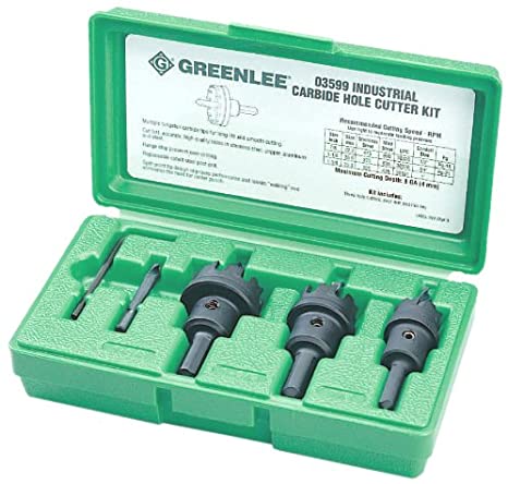 Hole Cutter Kit, 5 Pc, Tungsten Carbide