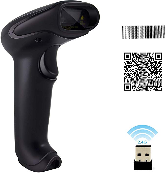 Alacrity 2D Wireless Barcode Scanner, Datamatrix QR Code PDF417 Handheld Barcode Reader for Screen and Printed Bar Code Scan, Works with Windows Mac Linux