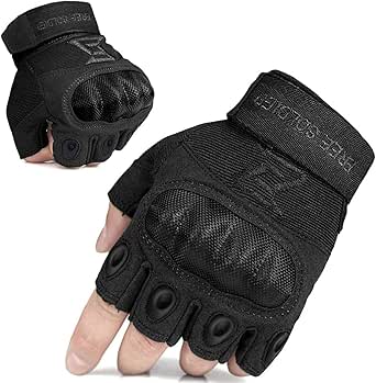 FREE SOLDIER Gants Tactiques Gants Moto Gant Militaire Jointure Dure pour La Randonnée Escalade Sports De Plein Air Vélo VTT Travailler(Noir,XL)