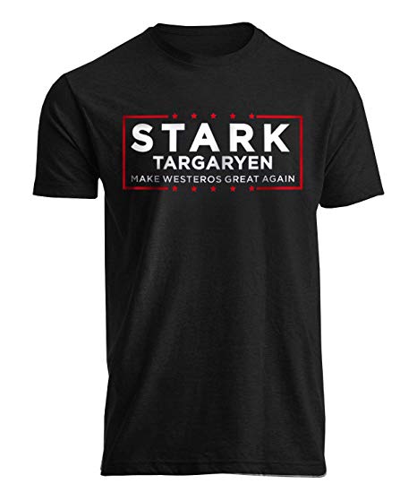 IRISGOD Mens Stark Targaryen T-Shirts Make Westeros Great Again Funny Shirts Trump Graphic Tees