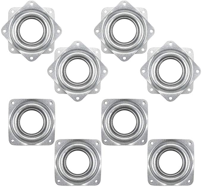 Fasmov 8 Pack 3-Inch Lazy Susan Turntable Bearings Rotating Bearing Plate, 5/16 Inch Thick