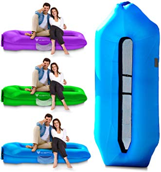 Icefox Inflatable Lounger Air Sofa, Inflatable Pool Floats ,Water Proof& Anti-Air Leaking Design-Ideal Couch, Cool Inflatable Chair for Hiking Gear, Beach Chair& Music Festivals [2020 version]