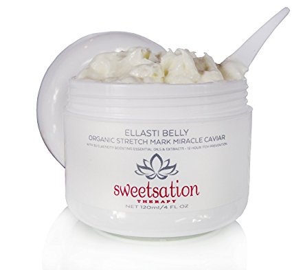 Organic EllastiBelly Stretch Mark Miracle Caviar, 4oz For prevention of stretch marks during pregnancy