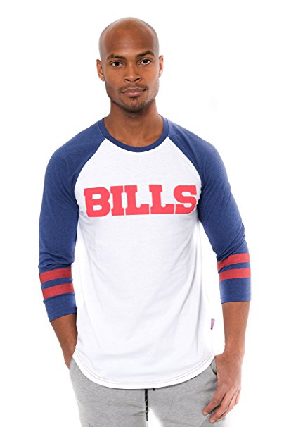 NFL Men's Raglan Baseball Team Logo 3/4 Long Sleeve T-Shirt