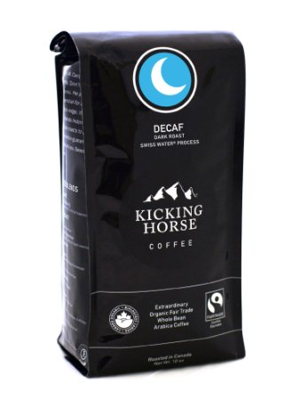 Kicking Horse Coffee, Decaf, Swiss Water Process, Whole Bean Coffee, 10 Ounce