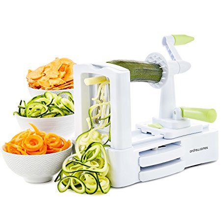 Andrew James Spiralizer Machine, Vegetable Spiral Slicer