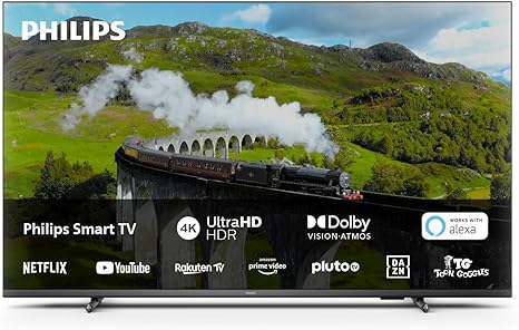 PHILIPS PUS7608 43 inch Smart 4K LED TV | 60Hz | Pixel Precise Ultra HD & HDR10  | Dolby Vision and Dolby Atmos | SAPHI | 20W Speakers | Google Assistant & Alexa Compatible