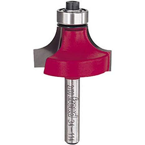 Freud  3/8" Radius Rounding Over Bit, 1/4" Shank (Quadra-Cut) (34-114)