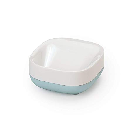 Joseph Joseph Bathroom Slim Compact Soap Dish, White/Blue