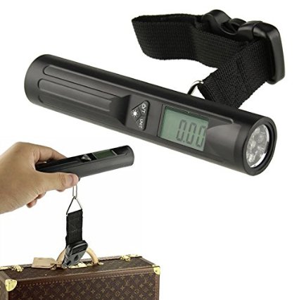 Travel Digital Luggage / Hanging Scale 40kg/88lbs Insert a torch/ flashlight- for you carry outdoor !