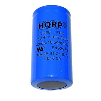 HQRP 150uF 250V Start Capacitor Compatible with AC Electric Motor Start HVAC Blower Compressor Pump 150MFD CD60 UL Listed