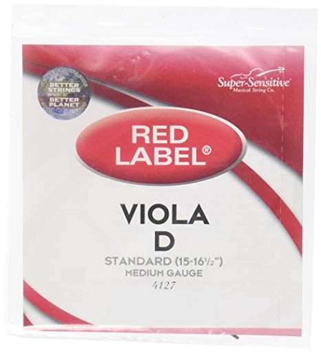 Super Sensitive Red Label 4127 Viola D String, Standard