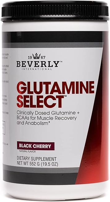 Beverly International Glutamine Select, 60 Servings. Clinically Dosed L-Glutamine and Amino Acid Formula for Lean Muscle and Recovery. Sugar-Free Powder. BCAA’s.