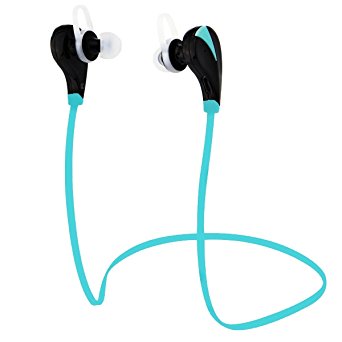 Wireless Bluetooth Headphones - In-Ear Noise Cancelling Earbuds, Stereo Sound, Sweatproof - for Gym/ Running/Exercise/Sports/Hiking/Home - Support IOS & Android (Blue)