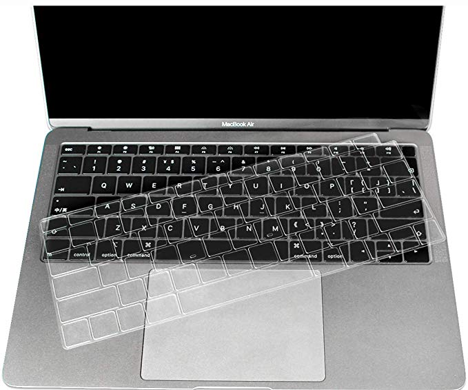 CaseBuy Premium Ultra Thin Keyboard Cover Compatible Newest MacBook Air 13 Inch 2018 Release A1932 with Retina Display Soft-Touch TPU Keyboard Protective Skin