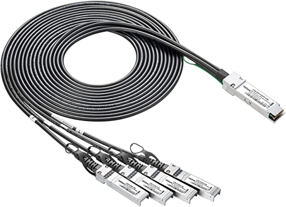 40G QSFP  to 4xSFP  Breakout DAC - 40GBASE-CR4 Passive Direct Attach Copper Twinax QSFP to SFP Cable for Mellanox MC2609130-002 Devices, 2-Meter(6.5ft)