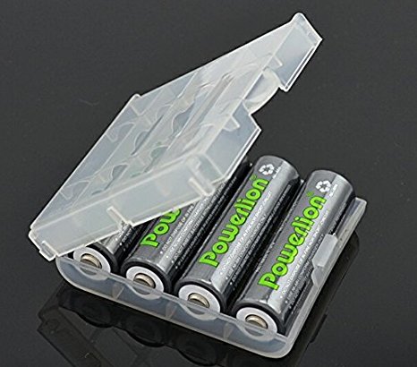 Domire Pack of 4 PCS AA / AAA Battery Storage Hard Case Box