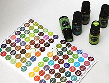 Bottle Cap Stickers/ labels For Essential Oils by Edens Garden